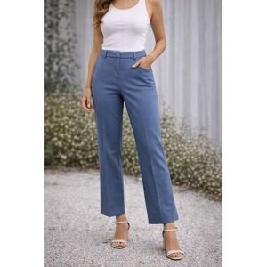 Amanda + Chelsea Dress Pants Womens 6 Slate Blue NEW Comfort Waist Straight Leg